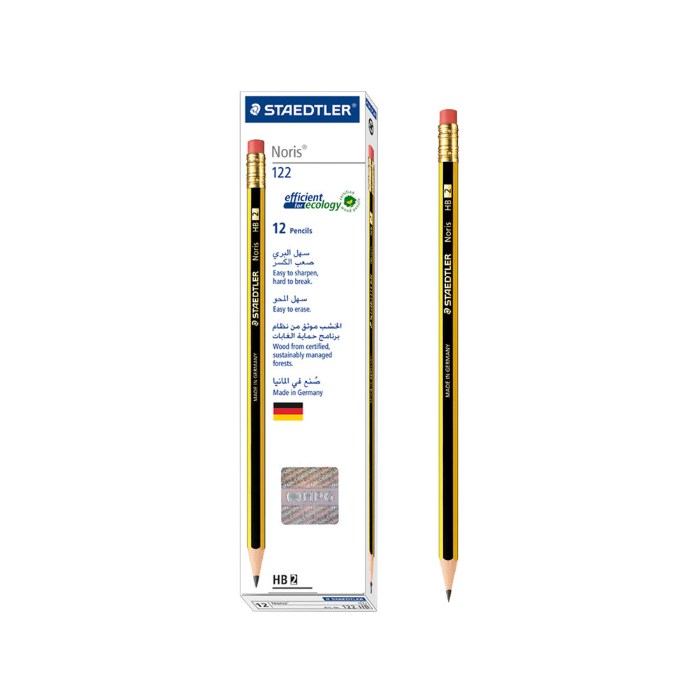 STAEDTLER ΜΟΛΥΒΙ ΜΕ ΓΟΜΑ NORIS 122 ΗΒ (1 ΤΕΜΑΧΙΟ)