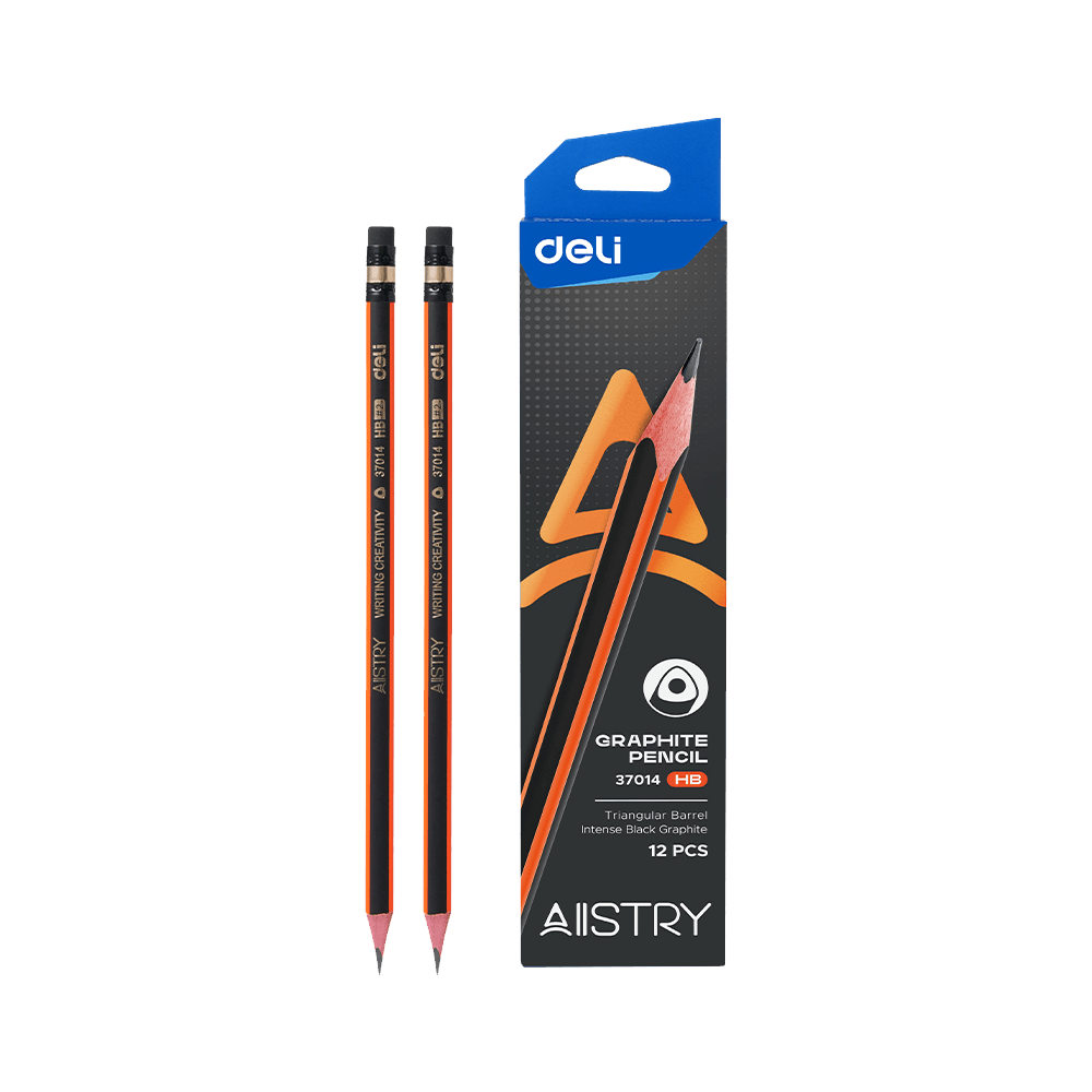 DELI ΜΟΛΥΒΙ ΤΡΙΓΩΝΙΚΟ ΜΕ ΓΟΜΑ HB BLISTER ΡΙΓΕ ΑΣΣΟΡΤΙ 12 ΤΕΜΑΧΙΑ