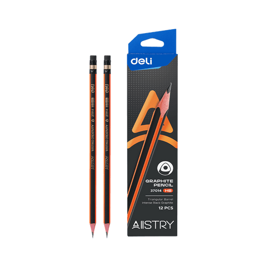 DELI ΜΟΛΥΒΙ ΤΡΙΓΩΝΙΚΟ ΜΕ ΓΟΜΑ HB BLISTER ΡΙΓΕ ΑΣΣΟΡΤΙ 12 ΤΕΜΑΧΙΑ