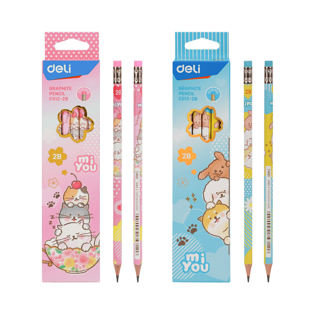 DELI ΜΟΛΥΒΙ ΕΞΑΓΩΝΙΚΟ ΜΕ ΓΟΜΑ 2B MIYOU ΑΣΣΟΡΤΙ 12 ΤΕΜΑΧΙΑ