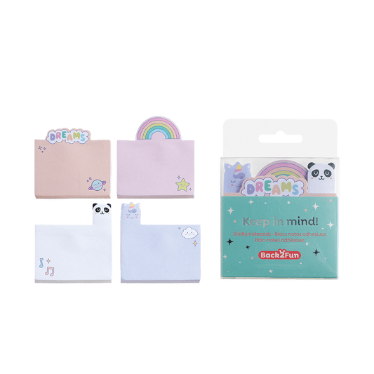 BACK2FUN ΧΑΡΤΙ ΣΗΜΕΙΩΣΕΩΝ ΑΥΤΟΚΟΛΛΗΤΟ BLISTER 4T 120 ΦΥΛΛΑ 80gsm DREAMS