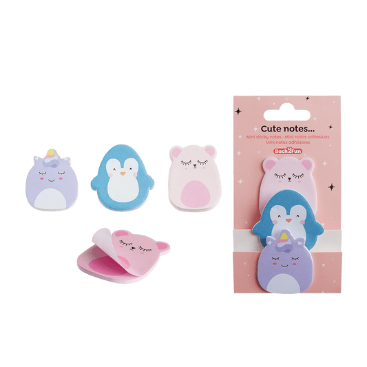 BACK2FUN ΧΑΡΤΙ ΣΗΜΕΙΩΣΕΩΝ ΑΥΤΟΚΟΛΛΗΤΟ MINI BLISTER 3 ΤΕΜΑΧΙΑ 60Φ 80gsm CUTE JOY
