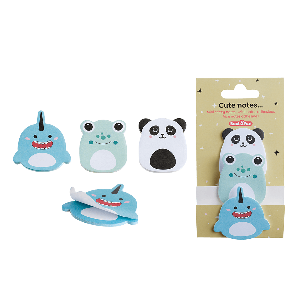 BACK2FUN ΧΑΡΤΙ ΣΗΜΕΙΩΣΕΩΝ ΑΥΤΟΚΟΛΛΗΤΟ MINI BLISTER 3 ΤΕΜΑΧΙΑ 60 ΦΥΛΛΑ 80gsm CUTE HAPPY