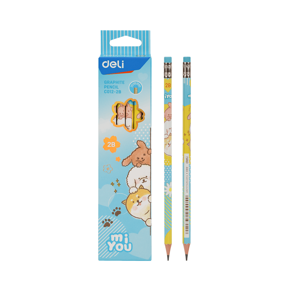 DELI ΜΟΛΥΒΙ ΕΞΑΓΩΝΙΚΟ ΜΕ ΓΟΜΑ 2B MIYOU ΑΣΣΟΡΤΙ 12 ΤΕΜΑΧΙΑ