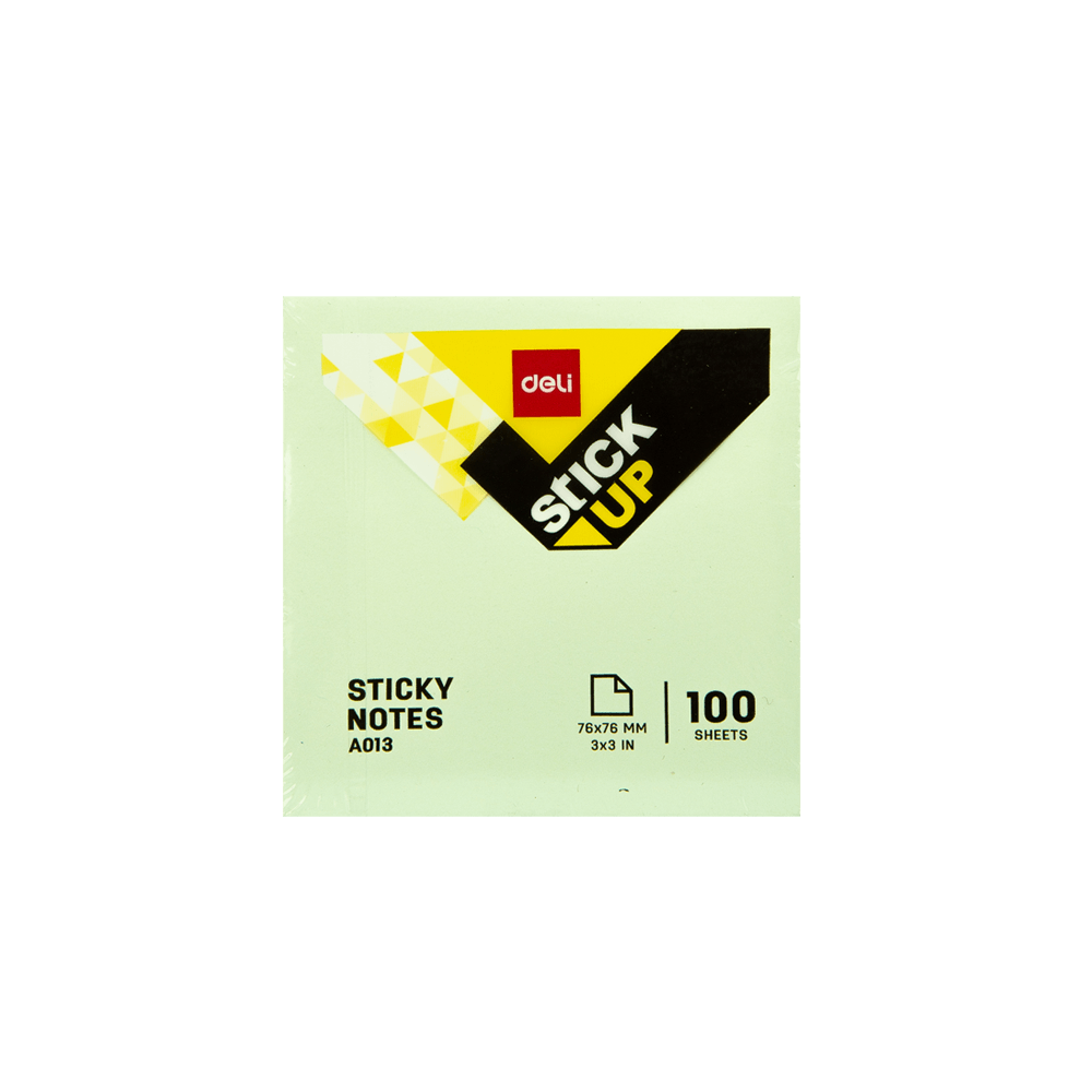 DELI ΧΑΡΤΙΑ ΣΗΜΕΙΩΣΕΩΝ ΑΥΤΟΚΟΛΛΗΤΑ 100 ΦΥΛΛΑ 76x76mm STICKUP ΑΣΣΟΡΤΙ 4 ΧΡΩΜΑΤΑ (1 τεμάχιο)