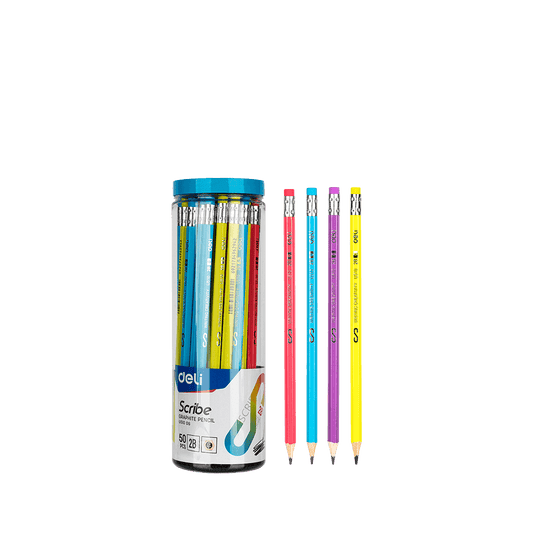 DELI ΒΙΤΡΙΝΑ ΓΕΜΑΤΗ ΜΟΛΥΒΙ ΕΞΑΓΩΝΙΚΟ ΜΕ ΓΟΜΑ 2B SCRIBE ΑΣΣΟΡΤΙ 50 ΤΕΜΑΧΙΑ