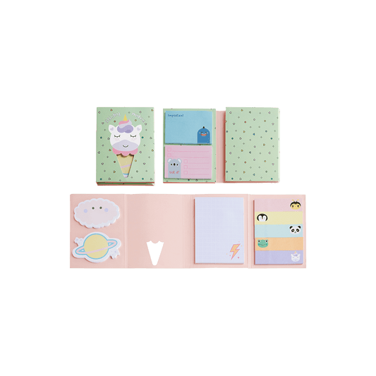 BACK2FUN ΧΑΡΤΙ ΣΗΜΕΙΩΣΕΩΝ ΑΥΤΟΚΟΛΛΗΤΟ ΑΛΜΠΟΥΜ ΣΕΤ 10 ΤΕΜΑΧΙΑ 250 ΦΥΛΛΑ 80gsm ΜΟΝΟΚΕΡΟΣ