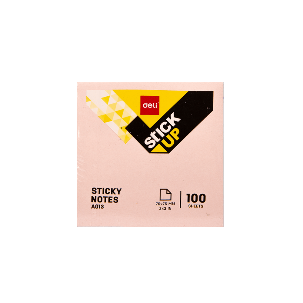 DELI ΧΑΡΤΙΑ ΣΗΜΕΙΩΣΕΩΝ ΑΥΤΟΚΟΛΛΗΤΑ 100 ΦΥΛΛΑ 76x76mm STICKUP ΑΣΣΟΡΤΙ 4 ΧΡΩΜΑΤΑ (1 τεμάχιο)