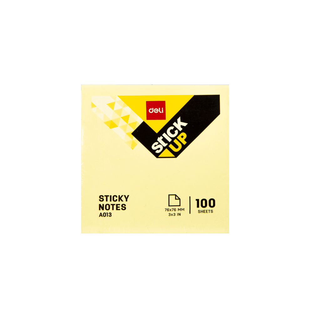 DELI ΧΑΡΤΙΑ ΣΗΜΕΙΩΣΕΩΝ ΑΥΤΟΚΟΛΛΗΤΑ 100 ΦΥΛΛΑ 76x76mm STICKUP ΑΣΣΟΡΤΙ 4 ΧΡΩΜΑΤΑ (1 τεμάχιο)